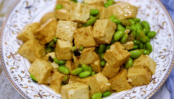豆腐炒毛豆