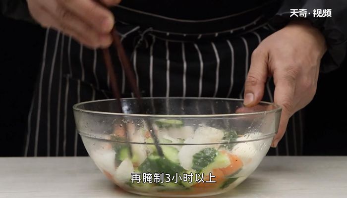 三色泡菜做法步骤：6