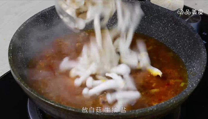 白菇炒肉末做法步骤：5