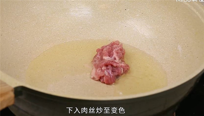 韭菜豆芽肉丝做法步骤：7