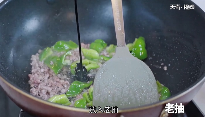 青椒肉末茄子做法步骤：9